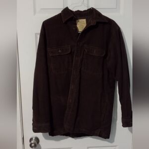 Arrow Men's Chocolate Brown Cordaroy Quilted Lining Shirt Jacket